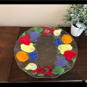 Beautiful Fused Glass Fruit Platter 🍎 🍌